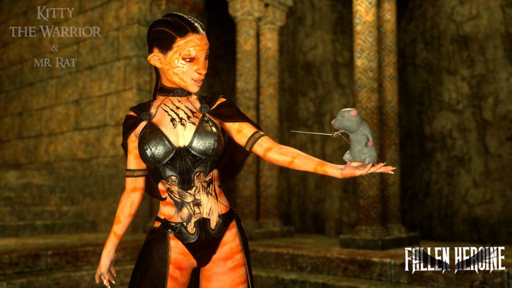 1024px x 576px - Fallen Heroine â€“ Kitty the Warrior & mr. Rat - 3D porn porn - Zuleyka Games