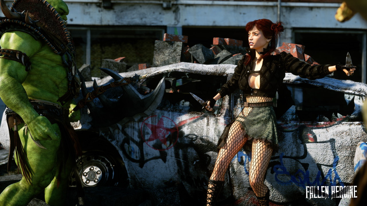 Car And Orcs3 Fallen Heroine Zuleykagames - Fallen Heroine - Post-Apocalyptic Fantasy