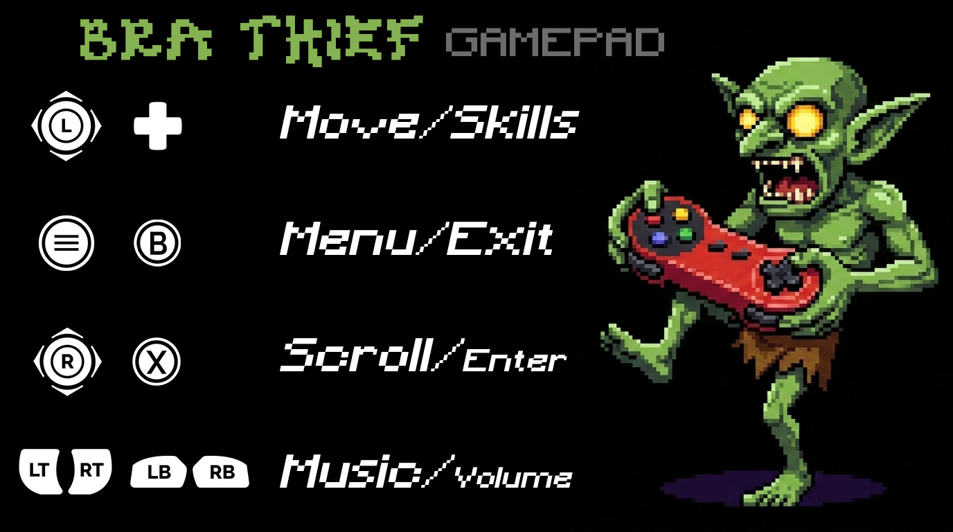 Bra Thief Gamepad Controls
